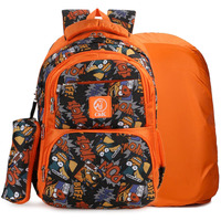 Chris & Kate Multi-Print School Backpack For Boys And Girls - Practical For School, College, Everyday Use - Includes Free Stationery Pouch And Rain/Dust Cover, 32 Liter