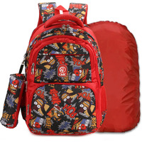 Chris & Kate Boys And Girls Multi-Print School Backpack-Suitable For School, College, Daily Use-Includes Free Stationery Pouch And Rain/Dust Cover,35 Litres