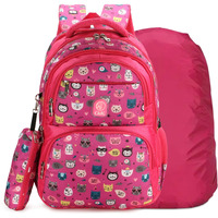 Chris & Kate Multi-Print 35 Litres School Backpack For Boys And Girls - Must-Have For School, College, Casual Use - Includes Free Stationery Pouch And Rain/Dust Cover