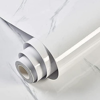 Vaidika Self-Adhesive Wallpaper For Kitchen Vinyl Wallpaper Oil Proof Wallpaper Waterproof And Heat Resistant (5 M White Xox)