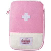House Of Quirk First Aid Bag,Empty First Aid Pouch,Mini Portable Medical Bag For Outdoor Camping Hiking Travel Emergency,Multifunction Emergency Medicine Storage (Pink)
