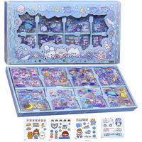 Funblast Cute Girl Theme Kawaii Stickers -200 Sheets Cute Washi Stickers For Project, Japanese Style Girls Sticker Set, Stationery Item, Journals, Scrapbooking, Diy Arts And Crafts