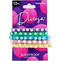 Diversa Pearl Hair Rubber Bands | Cotton Designer Hair Ties For Girls | Fancy Polnytail Holders For Women | Elastic Occassional Hair Bands For Women And Girls (Light Multicolors, Pack Of 10 Pcs)