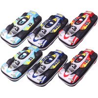 Toyshine Pack Of 6 F-Racer Hardtop Pencil Case With Compartments - Kids Large Capacity School Supply Organizer Students Stationery Box - Girls Boys Pen Pouch- Multicolor - Ethylene Vinyl Acetate (Eva)