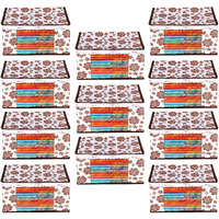 Acnos Premium Brand Metalic Brown Design White Chain 12 Piece Non Woven Large Size Saree Cloth Cover Set Pack Of 11