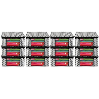 Acnos Premium Brand Metalic Black Design Chain White 12 Piece Non Woven Large Size Saree Cloth Cover Set Pack Of 12 Black And White
