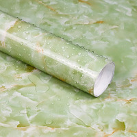 Nareval Green Marble Wallpaper Oil Proof Waterproof Furniture Kitchen Wallpaper Self Adhesive Wallpaper Marble Wallpaper (Size 60 * 200 Cm) (Green Marble J3)