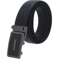 Labnoft Men's Pu Leather Auto Lock Belt (Black, Belt-003-Sg-Black)
