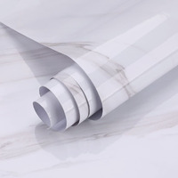 Narval Marble Wllpaper Granite Waterproof Walpaper Self Adhesive Gloss Vinyl Film Decorative Self Adhesive Paper For Countertops Furniture Wallpaper Shelf Paper Marble Effect (White Marble Y1)