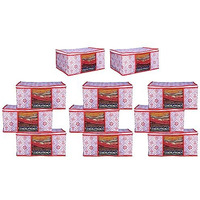 Acnos Premium Metalic Red Design White Chain 11 Piece Non Woven Large Size Cloth Cover Set Pack Of 11