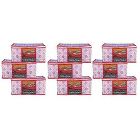 Acnos Premium Metalic Red Design White Chain 9 Piece Non Woven Large Size Cloth Cover Set Pack Of 9
