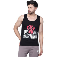 Designer Men Vest Versatile Cotton Sando/Baniyan/Ganji For Boys - Perfect For Gym Workouts, Vacations, And Beaches (In, Alpha, Xl, Regular, Black)