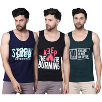 Teex Designer Men Vest Versatile Cotton Sando/Baniyan/Ganji For Boys - Perfect For Gym Workouts, Vacations, And Beaches (In, Alpha, L, Regular, Black, Bottle Green, Navy Blue)