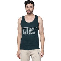 Designer Men Vest Versatile Cotton Sando/Baniyan/Ganji For Boys - Perfect For Gym Workouts, Vacations, And Beaches (In, Alpha, M, Regular, Bottle Green)