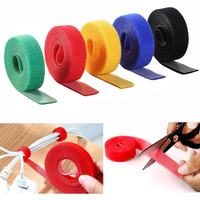 Bowiemall Ties Wire Straps 5Pcs Adjustable Cord Cable Organizer 1 Meter Data Strap Tie Cords For Home Office Desk Accessories