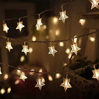 Desidiya 16 Star String Lights For Indoor Outdoor Decoration (Small Star-3 Meter, Yellow)