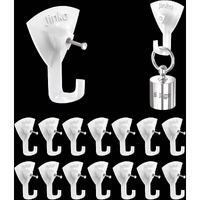 Jinka Hooks (15 Pieces) Wall Hooks For Hanging Keys, Clothes, Utensils, Bags And Planters. Holds Upto 5Kgs Wall Hooks For Hanging Strong -15 Pieces Packet