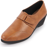 Fausto Fst Fjdwc-7003 Tan-38 Women's Tan Outdoor Fashion Hook And Loop Platform Heel Wedges (5 Uk)