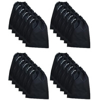 Shoeshine Nylon Shoe Bag (Pack Of 24) Washable & Reusable Shoe Pouch For Men & Women Travel Shoes Storage Covers