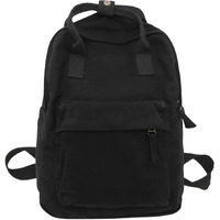 Glowic Unisex's Backpack For Men & Women, Lightweight Student, Casual Shoulder Bag With Drawstring Travel Daypack (Wbag-82) (Black)