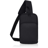 Wildhorn Sling Crossbody Bag For Men, Stylish Chest Shoulder Bag For Men Women, Adjustable Strap For Commuting Travel Outdoor Activities (Black)
