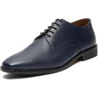 Louis Stitch Formal Derby Lace Up Shoes For Men | Handcrafted Italian Leather Mens Shoes | Blue | Rxpl | Uk Size 6