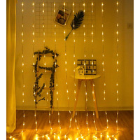 Desidiya Waterfall Curtain String Lights - 180 Warm White Leds, 8 Modes, 10X10 Feet, 3 Meters - Perfect For Decoration