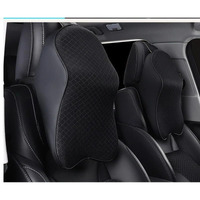 Romino Memory Foam Car Neck Pillow Ergonomic Neck Support, Car Seat Neck Rest Cushion, Neck Support Head Rest Pillow Office Chair Neck Pain Relief Support In Travel For All Cars - Pack Of 2 - Black