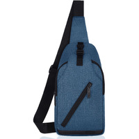 Wildhorn Sling Crossbody Bag For Men, Stylish Chest Shoulder Bag For Men & Women, Adjustable Strap For Commuting Travel Outdoor Activities (Blue Melange)