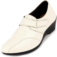 Fausto Fst Fjdwc-7003 White-37 Women's White Outdoor Fashion Hook And Loop Platform Heel Wedges (4 Uk)
