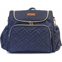 Motherly Quilted Diaper Bag For Mothers For Travel, Maternity Bag For Newborn Baby, Mother Travelling Bag, Multi Pocket Backpack, Water Resistant Baby Bag For Moms With Warranty And Offers (Navy Blue)