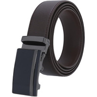 Labnoft Men's Auto Lock Pu Leather Belt (Belt-012-Sg-Brown, Brown)