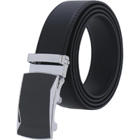 Labnoft Men's Auto Lock Pu Leather Belt (Belt-028-Ch-Black, Black)
