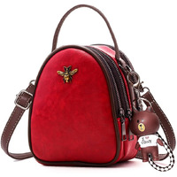 Inovera (Label) Women's Cross-Body Shoulder Sling Bag Mobile Purse Handbag With Adjustable Strap (Red)