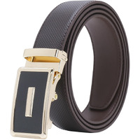 Labnoft Men's Pu Leather Auto Lock Belt (Brown, Belt-003-Gl-Brown-Xl)