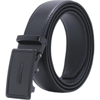 Labnoft Men's Pu Leather Auto Lock Belt (Black, Belt-003-Tx-Black)