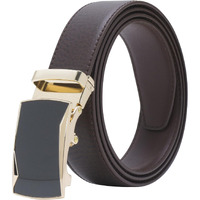 Labnoft Men's Pu Leather Auto Lock Belt (Brown,Belt-028-Gl-Brown)
