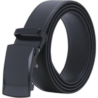 Labnoft Men's Pu Leather Auto Lock Belt (Black, Belt-028-Tx-Black)