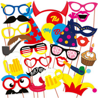 Wobbox Photo Booth Party Props (26 Pieces)