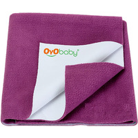 Oyo Baby Extra Absorbent Waterproof Baby Dry Sheet Small Size (70X50Cm) | Quick Dry Sheet For Bed Protector, Soft & Breathable | Rani Pink