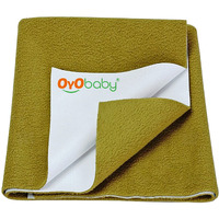 Oyo Baby Waterproof Mattress Protector Sheet For Kids And Adults (Small (70Cm X 50Cm), Gold), Polycotton