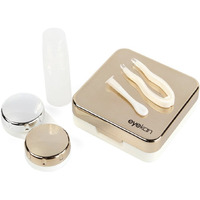 Inovera Eyekan Travel Contact Lens Case Box With Mirror (Gold, Plastic)