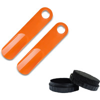 Mr. Carve Premium Abs Plastic Shoe Horn Orange With Shoe Shiner