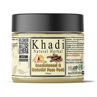 Khadi Natural Herbal Sandalwood Face Pack For Skin Brightening 180Gm Pack | Enriched With 100% Natural Pure Sandalwood Powder & Mulethi For Skin Glowing | Reduce Acne & Control Excess Oil Suitable For All Skin Types | Sls & Parben Free Face Pack