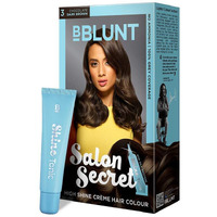 Bblunt Salon Secret High Shine Crme Hair Colour, 100G - Chocolate Dark Brown 3 (Pack Of 1) With Shine Tonic, 8Ml
