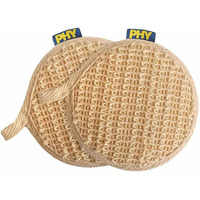 Phy Set Of 2 Scrub On Loofahs | Gentle On The Skin | Skin Friendly | Exfoliates Gently While Showering | Bathroom Accessories