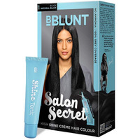Bblunt Salon Secret High Shine Crme Hair Colour, 100G - Natural Black 1 (Pack Of 1) With Shine Tonic, 8Ml