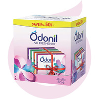 Odonil Bathroom Air Freshner Blocks - 288G (72G*4) | Mixed Fragrances: Jasmine, Lavender, Orchid, Rose| Long Lasting Fragrance | Lasts Upto 45 Days