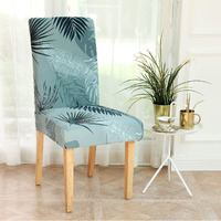 Lukzer 1Pc Elastic Stretchable Dining Chair Cover Universal Protective Slipcover (Light Blue/ 1Cover), Polyester