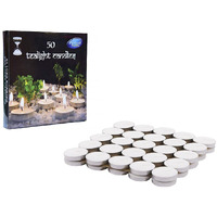 Prosperro Lumo By Parkash Candles Paraffin Wax Candles Tea Light (50 Pc Unscented),30 X 40 Mm